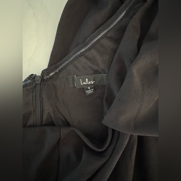 NWOT | Lulus | Sophisticated Poise Black Bow One-Shoulder Maxi Dress | Sz S - Picture 8 of 11